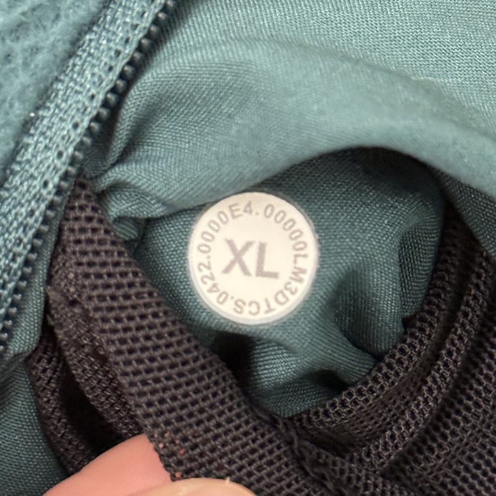 Lululemon Oversized Fit Fleece Half Zip Pullover Men's XL Green Pockets - Picture 7 of 7
